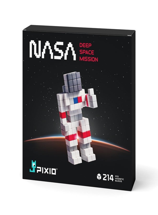 PIXIO Deeps Space Mission NASA - Tiny Magnetic Blocks Building Toy in The Pixel Art Style with Free App - 5/16" Plastic Cubes with 6 Magnets Inside - Open Ended Toy - Creativity Toy for Ages 6+ - Image 1